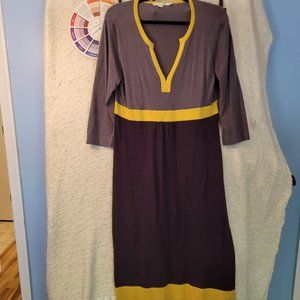 Boden Purple Yellow Gray dress sz 14L